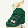 Picture of Fitwarm Tartan Plaid Dog Hoodie, Knitted Dog Clothes for Small Dogs Boy, Pet Sweater with Hood, Cat Winter Outfit, Green, XL