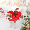 Picture of BWOGUE Santa Dog Costume Christmas Pet Clothes Santa Claus Riding Pet Cosplay Costumes Party Dressing up Dogs Cats Outfit for Small Medium Large Dogs Cats