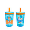 Picture of Zak Designs Blippi Kelso Toddler Cups For Travel or At Home, 15oz 2-Pack Durable Plastic Sippy Cups With Leak-Proof Design is Perfect For Kids (Blippi)