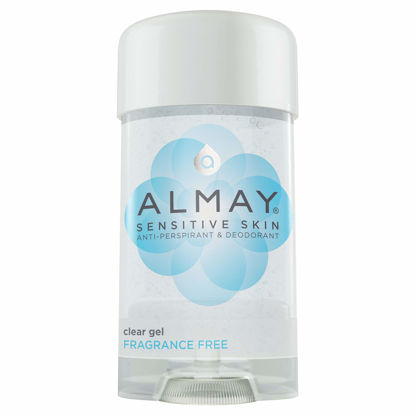 Picture of Almay Sensitive skin Clear Gel, Anti-Perspirant & Deodorant, Fragrance Free, 2.25-Ounce Stick (Pack of 6)