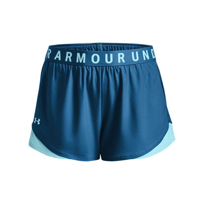 Picture of Under Armour womens Play Up Shorts 3.0 , Cruise Blue (899)/Quirky Lime , 3X