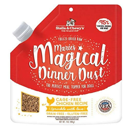 Picture of Stella & Chewy’s Freeze-Dried Raw Marie's Magical Dinner Dust - Protein Rich, Grain Free Dog & Puppy Food Topper - Cage-Free Chicken Recipe - 7 oz Bag