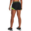 Picture of Under Armour womens Play Up 3.0 Shorts , (051) Black / Lime Surge / Lime Surge , XX-Large