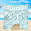 Picture of HIHOHO Beach Blanket Waterproof Sandproof Extra Large Beach Mat 79" X 83"/120"x108"for 1-8 Adults Quick Drying Durable Outdoor Picnic Mat for Beach Travel Camping Hiking