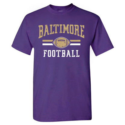 Picture of Baltimore Football Men's Vintage Fan T-Shirt (Purple T-Shirt, M)