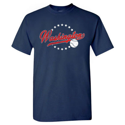 Picture of Washington Baseball Vintage Men's Fan T-Shirt (Navy Shirt, M)