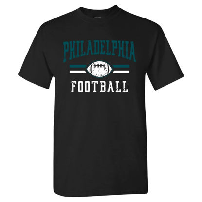 Picture of Philadelphia Retro Football Fans Vintage Men's T-Shirt (Black T-Shirt, L)