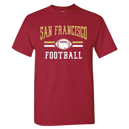 Picture of San Francisco Retro Football Fans Vintage Men's T-Shirt (Red T-Shirt, S)