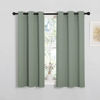 Picture of NICETOWN Bedroom Curtain Panels Blackout Draperies, Thermal Insulated Solid Grommet Blackout Curtains/Drapes (Greyish Green, 1 Pair, 34 by 45-inch)