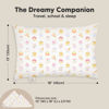 Picture of Toddler Pillow with Pillowcase - 13x18 My Little Dreamy Pillow, Organic Cotton Toddler Pillows for Sleeping, Kids Pillow, Travel Pillows, Mini Pillow, Nursery Pillow, Toddler Bed Pillow (Sweetopia)