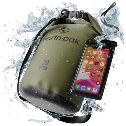 Picture of Earth Pak Waterproof Dry Bag - Roll Top Waterproof Backpack Sack Keeps Gear Dry for Kayak with Waterproof Phone Case