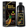 Picture of Bablabear MEIDU Black Hair Dye Shampoo, Semi-Permanent Gray Coverage for Women and Men, 3 in 1 with Natural Ingredients, Lasts 30 Days/500ml