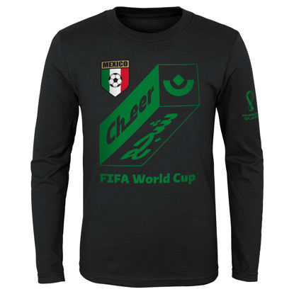 Picture of Outerstuff Mens FIFA World Cup Penalty Long Sleeve Tee, Black, XX-Large