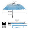 Picture of G4Free 62 Inch Automatic Open Golf Umbrella Extra Large Oversize Double Canopy Vented Windproof Waterproof Stick Umbrellas(Sky Blue)