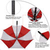 Picture of G4Free 62 Inch Automatic Open Golf Umbrella Extra Large Oversize Double Canopy Vented Windproof Waterproof Stick Umbrellas (Red/White)