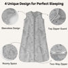 Picture of Unnivoll Baby Sleep Sack 6-12 Months 3 Pack 100% Cotton Lightweight 0.5 TOG Wearable Blanket Baby Sleep Bag with 2-Way Zipper for Newborn Infant Apricot Gray Green Elephant