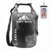 Picture of HEETA Dry Bag Waterproof for Women Men, Roll Top Lightweight Dry Storage Bag Backpack with Phone Case for Travel, Swimming, Boating, Kayaking, Camping and Beach (Transparent Black, 40L)