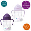 Picture of b.box Sippy Cup with Weighted Straw (2-pack). Drink from any Angle, Leak Proof, Spill Proof, Easy Grip. BPA Free, Dishwasher Safe. For Babies 6m+ to Toddlers (grape + boysenberry, 8oz)