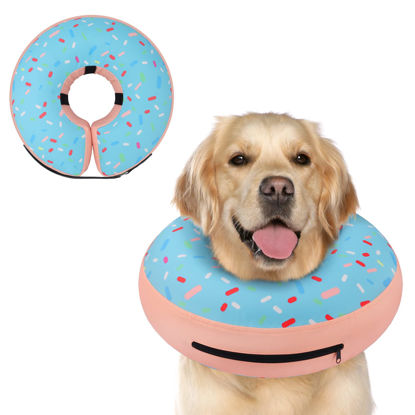 Picture of Supet Inflatable Dog Cone Collar Alternative After Surgery, Dog Neck Donut Collar Recovery E Collar for Neuter, Soft Dog Cone for Small Medium Large Dogs