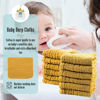 Picture of Cute Castle 12 Pack Muslin Burp Cloths for Baby - Ultra-Soft 100% Cotton Baby Washcloths - Large 20'' by 10'' Super Absorbent Milk Spit Up Rags - Burpy Cloths for Unisex, Boy, Girl - Honey