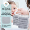 Picture of Cute Castle 12 Pack Muslin Burp Cloths for Baby - Ultra-Soft 100% Cotton Baby Washcloths - Large 20'' by 10'' Super Absorbent Milk Spit Up Rags - Burpy Cloths for Unisex, Boy, Girl - Slate