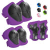 Picture of Kids Protective Gear Set Wemfg Knee Pads for Kids 7-13 Years Knee and Elbow Pads with Wrist Guards 3 in 1 for Skating Cycling Bike Rollerblading Scooter(Purple)