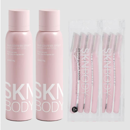 Picture of Sknbody Hair Identifier Spray for Face Dermaplaning, 2024 New Hair Identifier Spray for Face Shaving, Skn Body Hair Identifying Spray for Dermaplaning,Women Dermaplaning Tool for Face (2 Set)