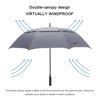 Picture of G4Free 54 Inch Semi-Automatic Open Golf Umbrella Extra Large Oversize Windproof Double Canopy Vented Waterproof Stick Umbrellas Gray