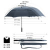 Picture of G4Free 54 Inch Automatic Open Golf Umbrella Navy Blue Large Oversize Double Canopy Vented Waterproof Stick Umbrellas Collapsible for Adults Blue