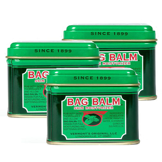 Picture of Bag Balm Vermont's Original for Dry Chapped Skin Conditions - Hand & Body (4 Ounce (Pack of 3))