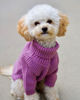 Picture of Fitwarm Thermal Knitted Dog Sweater Doggy Winter Coat Pet Clothes Doggie Turtleneck Jacket Puppy Outfits Cat Sweatsuit Purple Large