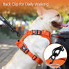 Picture of PoyPet No Pull Dog Harness, No Choke Reflective Dog Vest, Adjustable Pet Harnesses with Easy Control Padded Handle for Small Medium Large Dogs(Orange Matching Trim,L)