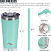 Picture of Tiblue Kids & Toddler Cup - Stainless Steel Water Bottle Spill Proof Insulated Tumbler with Leak Proof Lid & Silicone Straw with Stopper - BPA FREE Smoothie Baby Drinking Cup (2 Pack, 12oz Blue+Green)