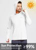 Picture of BALEAF Men's UV SPF Hoodie Shirt UPF 50+ Sun Protection Long Sleeve T-Shirts Rash Guard Fishing Swimming Lightweight White Size XXL