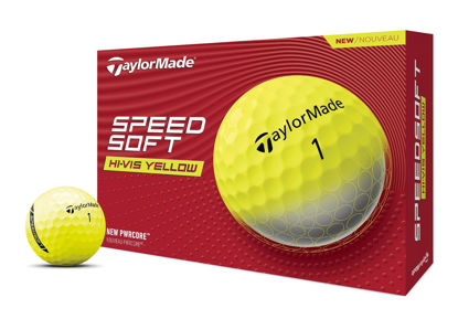 Picture of TaylorMade Golf SpeedSoft Golf Balls Yellow One Dozen