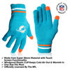 Picture of Ultra Game NFL Mens Womens Super Soft Winter Beanie Knit Hat With Extra Warm Touch Screen Gloves, Miami Dolphins