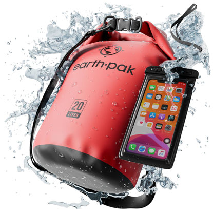 Picture of Earth Pak Waterproof Dry Bag - Roll Top Waterproof Backpack Sack Keeps Gear Dry for Kayak with Waterproof Phone Case