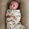 Picture of LifeTree Muslin Swaddle Blankets Neutral, Woodland Baby Swaddling Wrap Nursery Receiving Blanket for Boys & Girls Unisex, Soft 70% Viscose from Bamboo and 30% Cotton, Large 47 x 47 inches