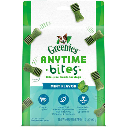 Picture of GREENIES ANYTIME BITES Dog Treats, Mint Flavor, 24 oz. bag