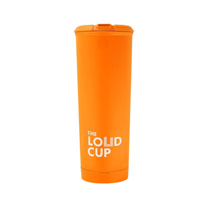 Picture of The LoudCup 20 oz Tumbler + Integrated Stadium Horn (Oriole Orange) - Reusable Water Bottle for Sports Fans - Worlds Loudest Cup for Noisy Fans on Game Day & Tailgating