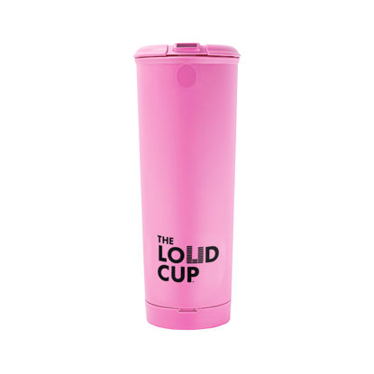 Picture of The LoudCup 20 oz Tumbler + Integrated Stadium Horn (Flamingo Pink) - Reusable Water Bottle for Sports Fans - Worlds Loudest Cup for Noisy Fans on Game Day & Tailgating