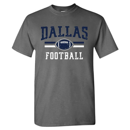 Picture of Dallas Retro Football Fans Vintage Men's T-Shirt (Charcoal T-Shirt, 3XL)