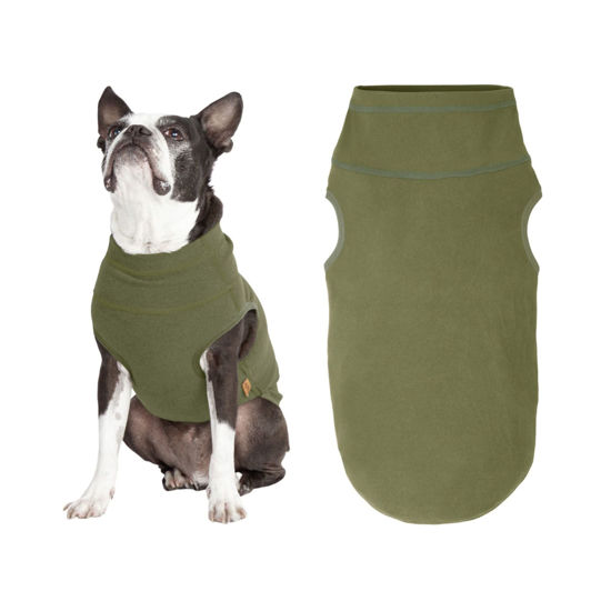 Picture of Gooby Microfiber Stretch Fleece Vest Dog Sweater - Olive Green, X-Large - Pullover Fleece Dog Jacket - Dog Clothes for Small Dogs Boy - Dog Sweaters for Small Dogs to Dog Sweaters for Large Dogs