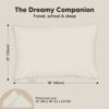 Picture of Toddler Pillow with Pillowcase - 13x18 My Little Dreamy Pillow, Organic Cotton Toddler Pillows for Sleeping, Kids Pillow, Travel Pillows, Mini Pillow, Nursery Pillow, Toddler Bed Pillow (Clay)