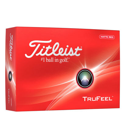 Picture of Titleist TruFeel Golf Balls, Matte Red (One Dozen)