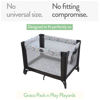 Picture of Pack and Play Sheets Fitted - Compatible with Graco Pack n Play Playard Crib and Other 27 x 39 Inch Playpen Mattress - Snuggly Soft 100% Jersey Cotton - Light + Dark Sage Green - 2 Pack