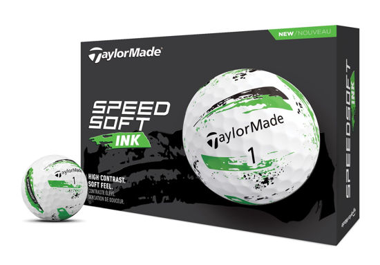 Picture of TaylorMade Golf SpeedSoft Ink Golf Balls Green One Dozen