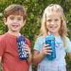 Picture of Bentgo Kids Water Bottle 2-Pack - Leak-Proof, Durable Tritan, BPA-Free 15 oz Cup for Kids/Toddlers 3+; Flip-Up Straw; Dishwasher Safe for School/Sports/Daycare/Camp (Rocket/Shark)