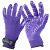 Picture of H HandsOn Pet Grooming Gloves - Patented #1 Ranked, Award Winning Shedding, Bathing, & Hair Remover Gloves - Gentle Brush for Cats, Dogs, and Horses (Mono Purple, Medium)