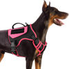 Picture of WINGOIN Tactical Dog Harness for Large Dogs, No Pull Harness with Handle Pockets Poop Bag, Reflective Dog Vest, Military Service Heavy Duty Big Dog Harness for Walking Hiking Training, Black Pink, L